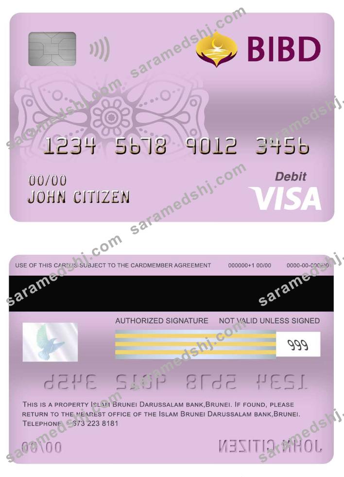 Brunei Bank Islam Brunei Darussalam bank visa debit card